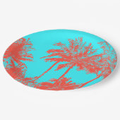 Makena Beach Hawaiian Sketchy Palms Papieren Bordje (Gekanteld)