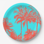 Makena Beach Hawaiian Sketchy Palms Papieren Bordje (Voorkant)