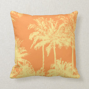 Makena Beach Hawaiian Sketchy Palms Reversible Kussen