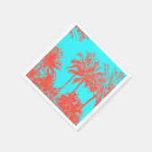 Makena Beach Hawaiian Sketchy Palms Servetten (Hoek)