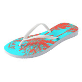 Makena Beach Hawaiian Sketchy Palms Teenslippers (Schuin)
