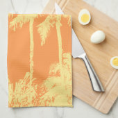 Makena Beach Hawaiian Sketchy Palms Theedoek (Quarter Fold)