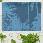 Makena Beach Hawaiian Sketchy Palms Theedoek (Gevouwen)