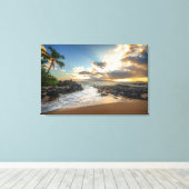 Makena Beach | Makena Cove Canvas Afdruk (Insitu (Houten vloer))