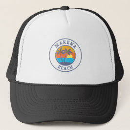 Makena Beach, Maui Faded Classic Style Trucker Pet