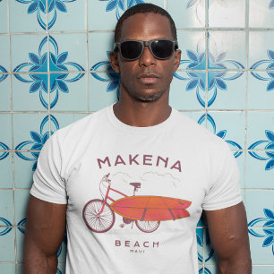 Makena Beach Maui Oude Strand Surfen T-shirt