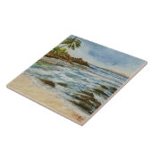Makena Cove Hawaii Beach Waterverf Tegeltje (Zijkant)
