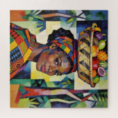 “Makena” - Geometrie van Schoonheid - Zwarte Gesch Legpuzzel (Horizontaal)