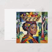 “Makena” - Geometrie van Schoonheid - Zwarte Gesch Save The Date (Voorkant / Achterkant)