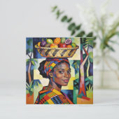 “Makena” - Geometrie van Schoonheid - Zwarte Gesch Save The Date (Staand voorkant)