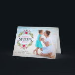 Makend tot Geesten de Heldere Gevouwen Kaart van<br><div class="desc">Makend tot Geesten de Heldere Gevouwen Kaart van de Kroon Foto 
 Pret en feestelijke vakantie gevouwen kaart. Het kenmerkt de papaverkroon van Kerstmis.</div>