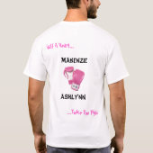 Makenzie HLHS-Fight roze T-shirt (Achterkant)