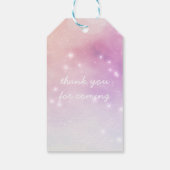 Makeover Glam Sparkle verjaardagsfeestje Cadeaulabel (Achterkant)