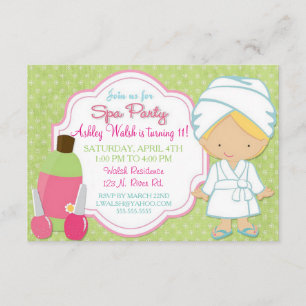 Makeover Spa Party Kaart