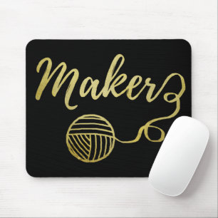 Maker-ambachten & garens Typografie Faux Gold Foil Muismat