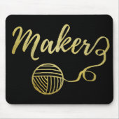 Maker-ambachten & garens Typografie Faux Gold Foil Muismat (Voorkant)