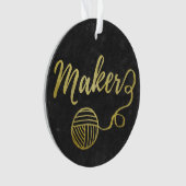 Maker-ambachten & garens Typografie Faux Gold Foil Ornament (voorkant)