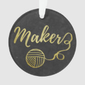 Maker-ambachten & garens Typografie Faux Gold Foil Ornament (voorkant)