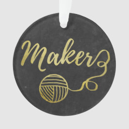 Maker-ambachten & garens Typografie Faux Gold Foil Ornament