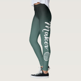 Maker Black & Dark Blauwgroen Ombre Yarn & Crafts Leggings