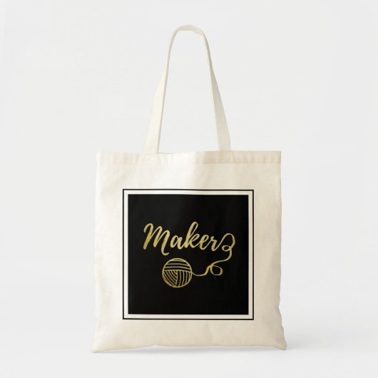 Maker: Garen en ambachten Faux Gold Project Tote Bag (Voorkant)