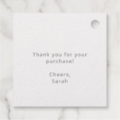 Maker Initialen Kleine Onderneming Bedankjes Labels (Achterkant)