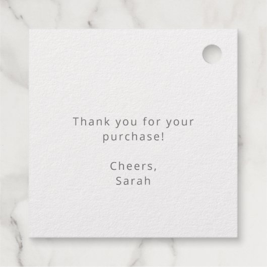 Maker Initialen Kleine Onderneming Bedankjes Labels (Achterkant)