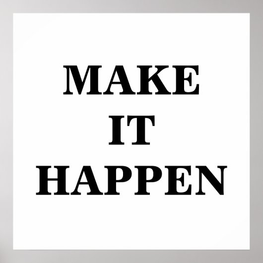 Maker it Happen Minimalistische Poster (Voorkant)