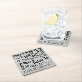 Maker-werktuigkundigen Typografie Print Craft Part Kartonnen Onderzetters (Insitu)