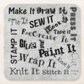 Maker-werktuigkundigen Typografie Print Craft Part Kartonnen Onderzetters (Voorkant)