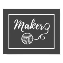 Maker Yarn + Crafts Typografie Donker