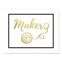 Maker Yarn + Crafts Typografie Faux Gold