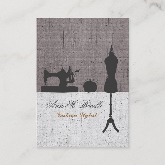 Makers Retro Naaien Mode  Mannequin Visitekaartje (Voorkant)