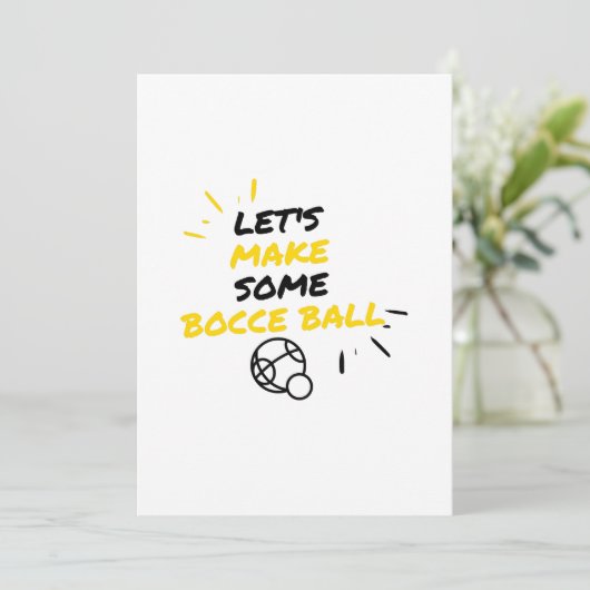Makers van Bocce ball sportartikelen Feestdagenkaart (Staand voorkant)