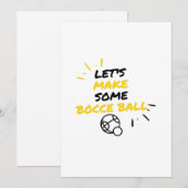 Makers van de Bocce-bal sport Feestdagenkaart (Voorkant / Achterkant)
