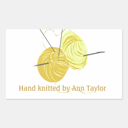 #makersmovement Handgemaakt breien Rechthoekige Sticker (Voorkant)