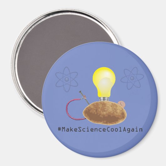 #MakeScienceCoolAgain - Aardappel ronde magneet (Voorkant / Achterkant)
