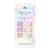makeukenkunstenaar faux holographic dahlia reclamekaart (Voorkant)