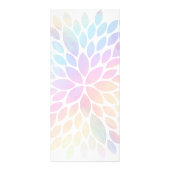 makeukenkunstenaar faux holographic dahlia reclamekaart (Achterkant)