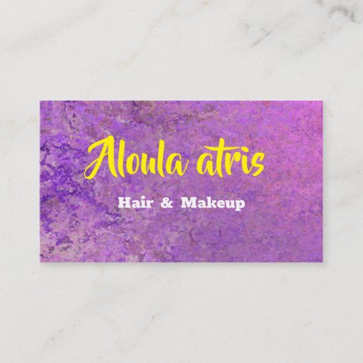 makeukenkunstenaar roze paars Abstract Visitekaartje (Voorkant)