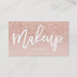 Makeup afspraak typografie blauw roos goud afsprakenkaartje