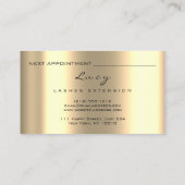 Makeup Appointment Card Lashes Glitter Drift Lux Afsprakenkaartje (Achterkant)