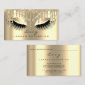 Makeup Appointment Card Lashes Glitter Drift VIP Afsprakenkaartje (Voorkant / Achterkant)
