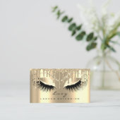 Makeup Appointment Card Lashes Glitter Drift VIP Afsprakenkaartje (Staand voorkant)