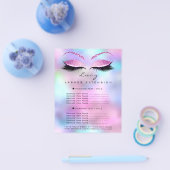 Makeup artiest Beauty Lash Glitter Price List Ombr Flyer (Enkel)
