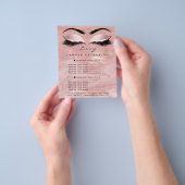 Makeup artiest Beauty Lash Glitter Price List Spar Flyer (Hand)