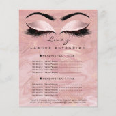 Makeup artiest Beauty Lash Glitter Price List Spar Flyer (Voorkant)