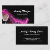 Makeup Artiest Brush Powder Fashionable Black Whit Visitekaartje (Voorkant / Achterkant)