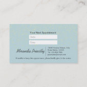 Makeup Artiest Brush Set Gold Confetti Appointment Afsprakenkaartje (Achterkant)