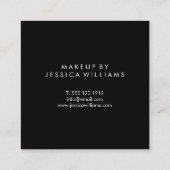 Makeup artiest Elegant Gold Lips Vierkante Visitekaartje (Achterkant)